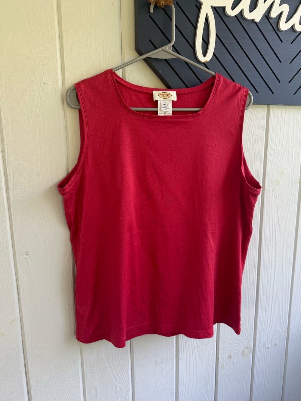 Talbots Red Sleeveless Scoop Neck Tank Top